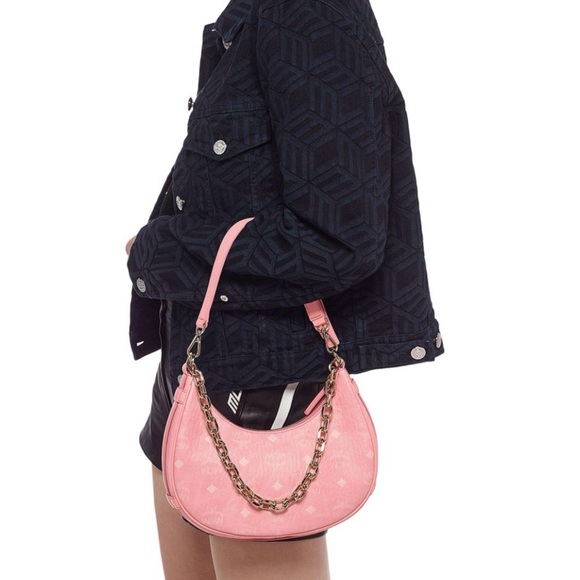 NWT MCM Small Aren Monogram Leather hobo/crossbody bag - Picture 8 of 10